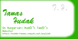 tamas hudak business card